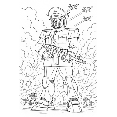 Tranh Tô Màu Gundam Cho Bé Năm 2025 - Hình Tô Màu Miễn Phí
