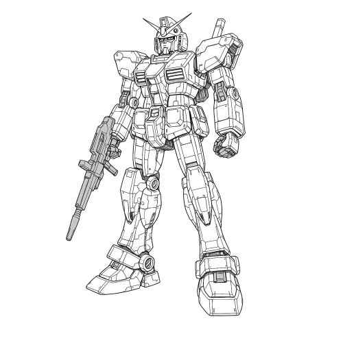 Tranh Tô Màu Gundam Cho Bé Năm 2025 - Hình Tô Màu Miễn Phí