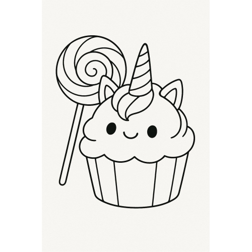 Tranh Tô Màu Bánh Kẹo Cho Bé – Tải PDF 2025