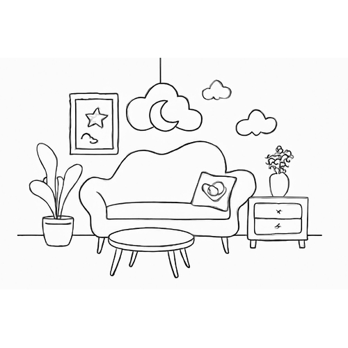 Tranh tô màu số 8 cho bé - Hình tô màu PDF cho bé 2025