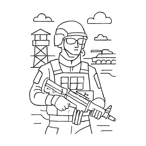 Tranh Tô Màu Free Fire Cho Bé 2025 - Hình Tô Màu Miễn Phí