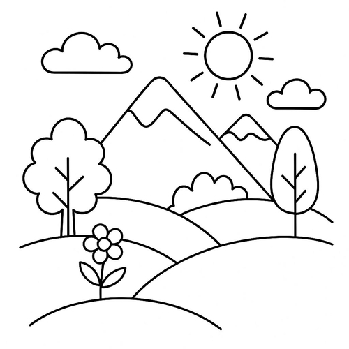 Hình Tô Màu Cho Bé 2 3 Tuổi - Đơn giản - dễ thương giúp bé phát triển sáng tạo