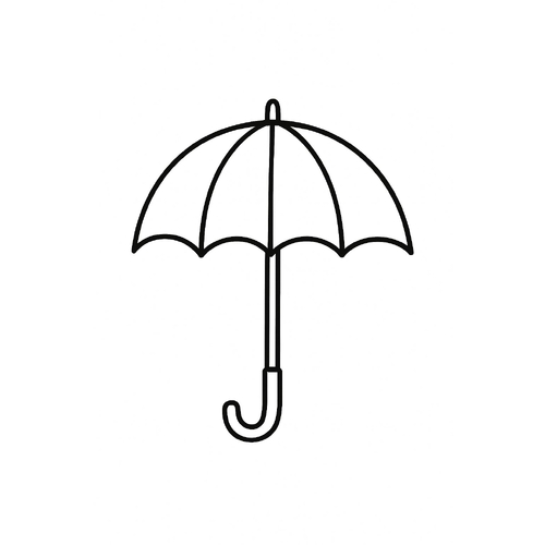 Tô màu cái ô cho bé 2025 – Hình tô màu dễ thương