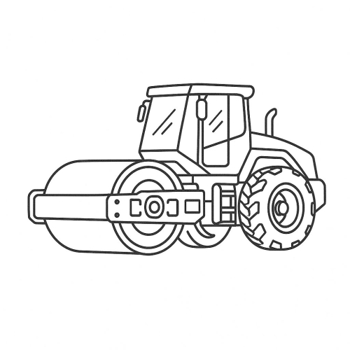 Tranh Tô Màu Xe Lu Cho Bé Năm 2025