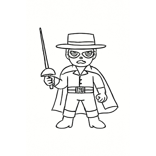 Tranh tô màu Zoro cho bé 2025 - PDF tải về