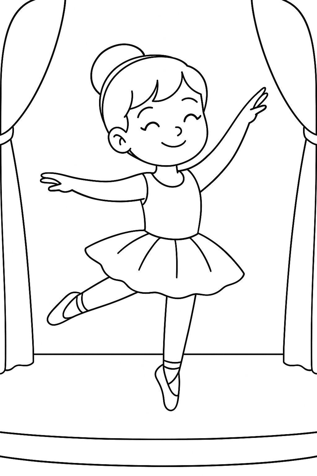 Bé gái đang nhảy múa