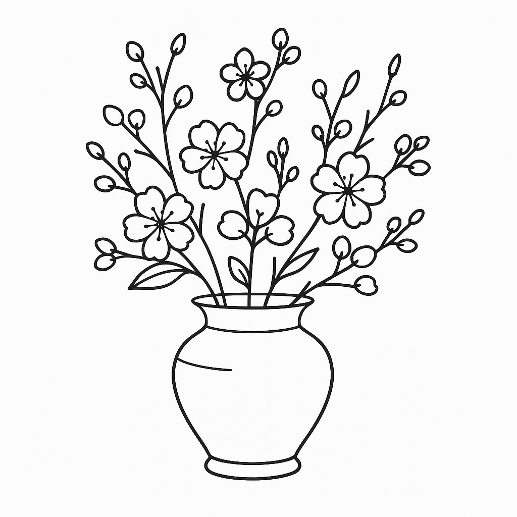 Bình hoa mùa xuân