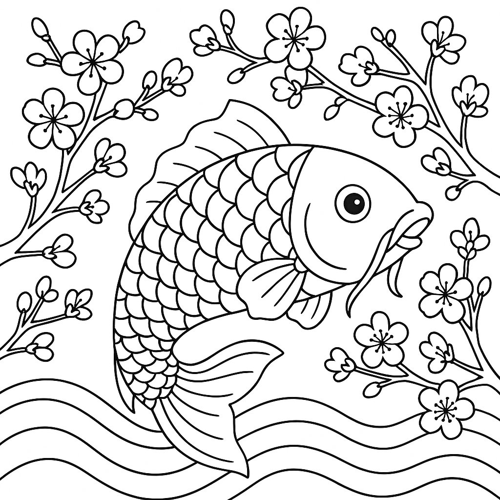 Cá chép trong mùa xuân