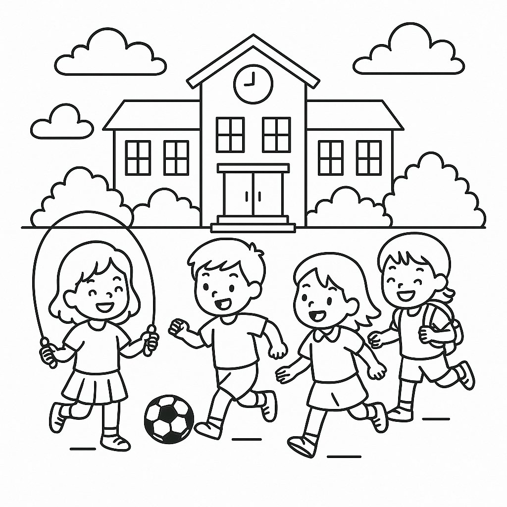 Cảnh sân trường