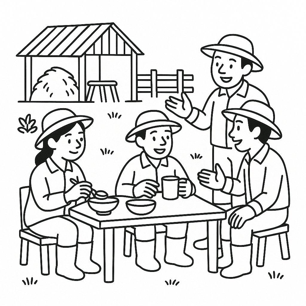 Tranh Tô Màu Nghề Nông Cho Bé Năm 2025 - Tải PDF Miễn Phí