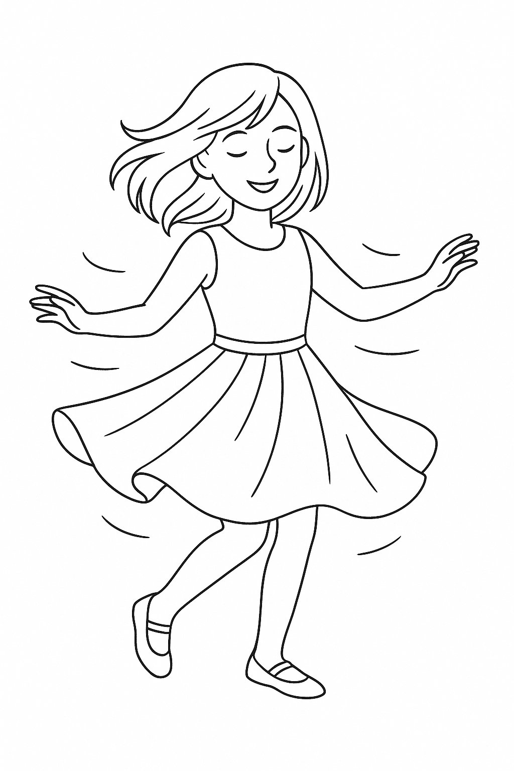 Cô gái với chiếc váy xòe