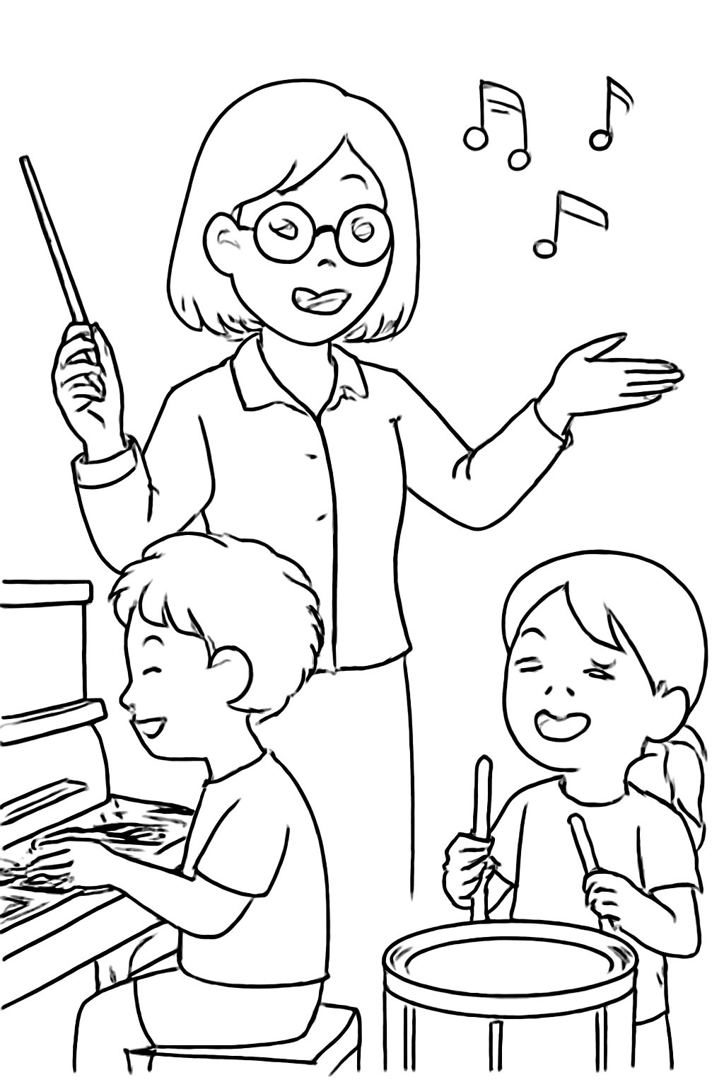 Cô giáo dạy âm nhạc