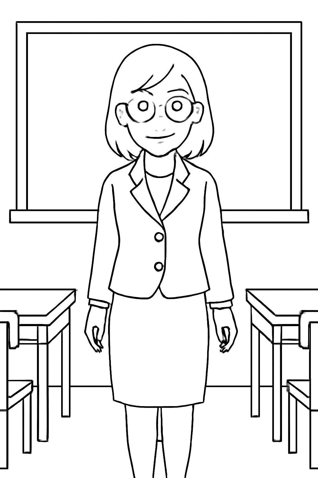 Cô giáo trong trang phục công sở