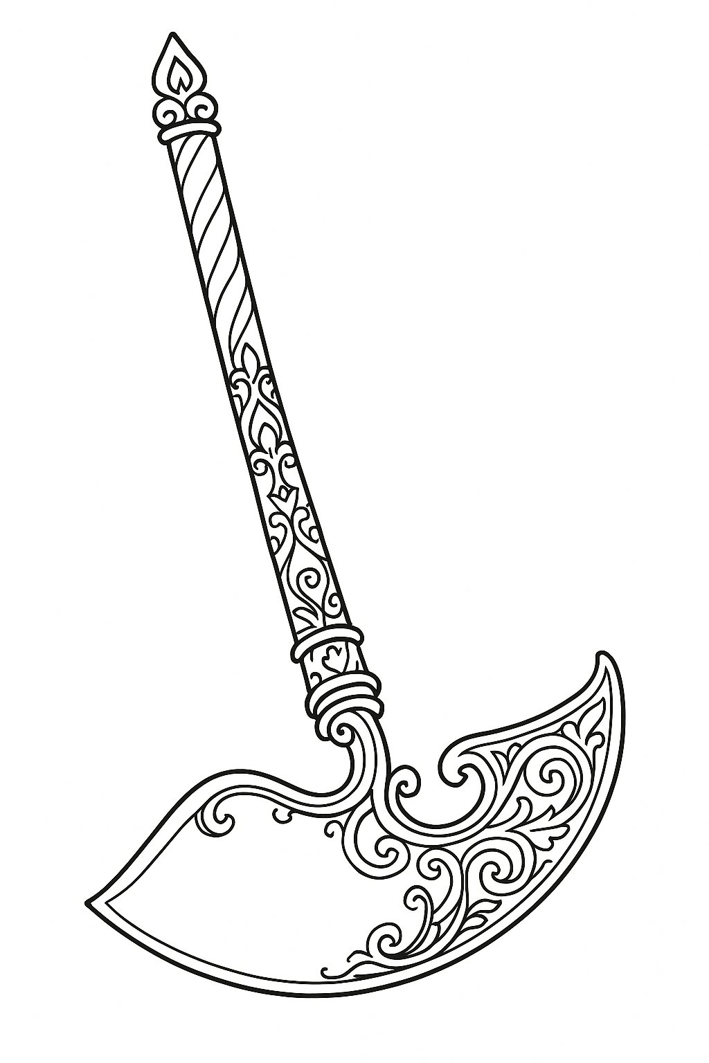 Tranh Tô Màu Cái Cuốc Cho Bé - Hình Tô Màu Sáng Tạo Năm 2025