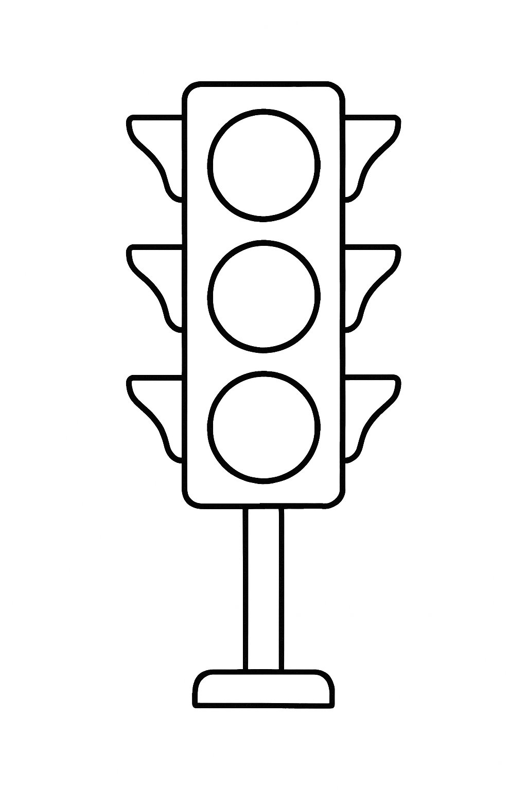 Đèn giao thông với màu sắc sống động