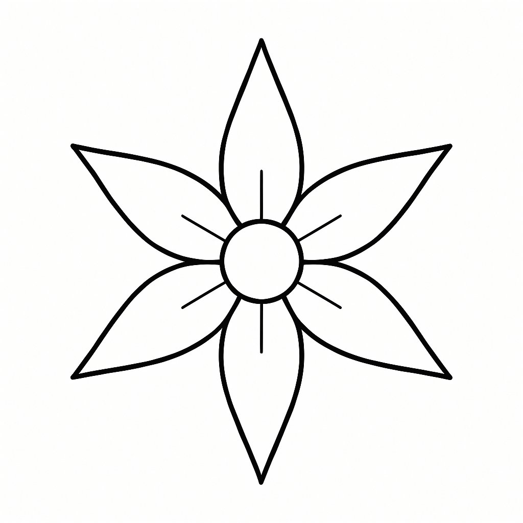 Hoa 6 cánh hình ngôi sao