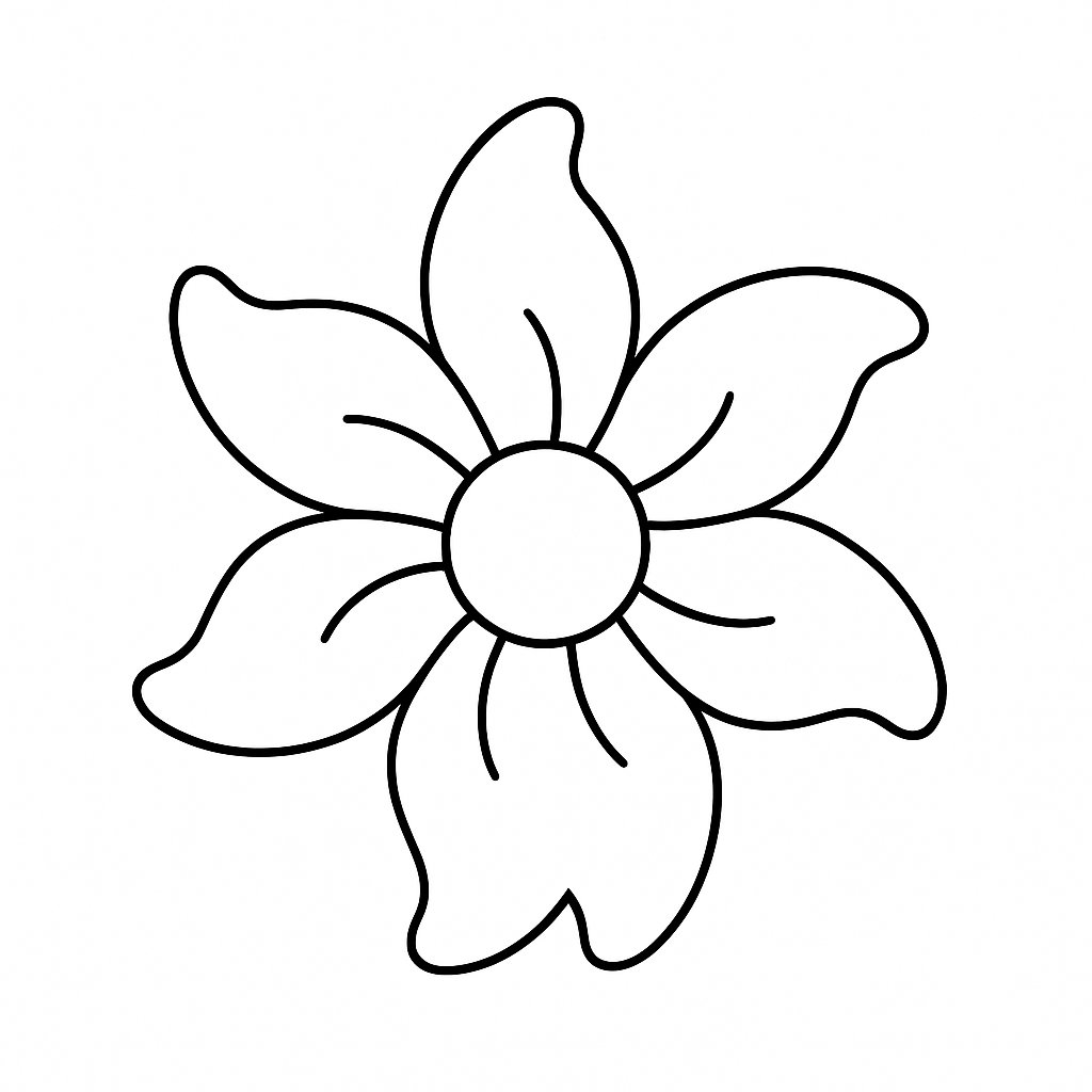 Hoa 6 cánh với cánh hoa xoắn