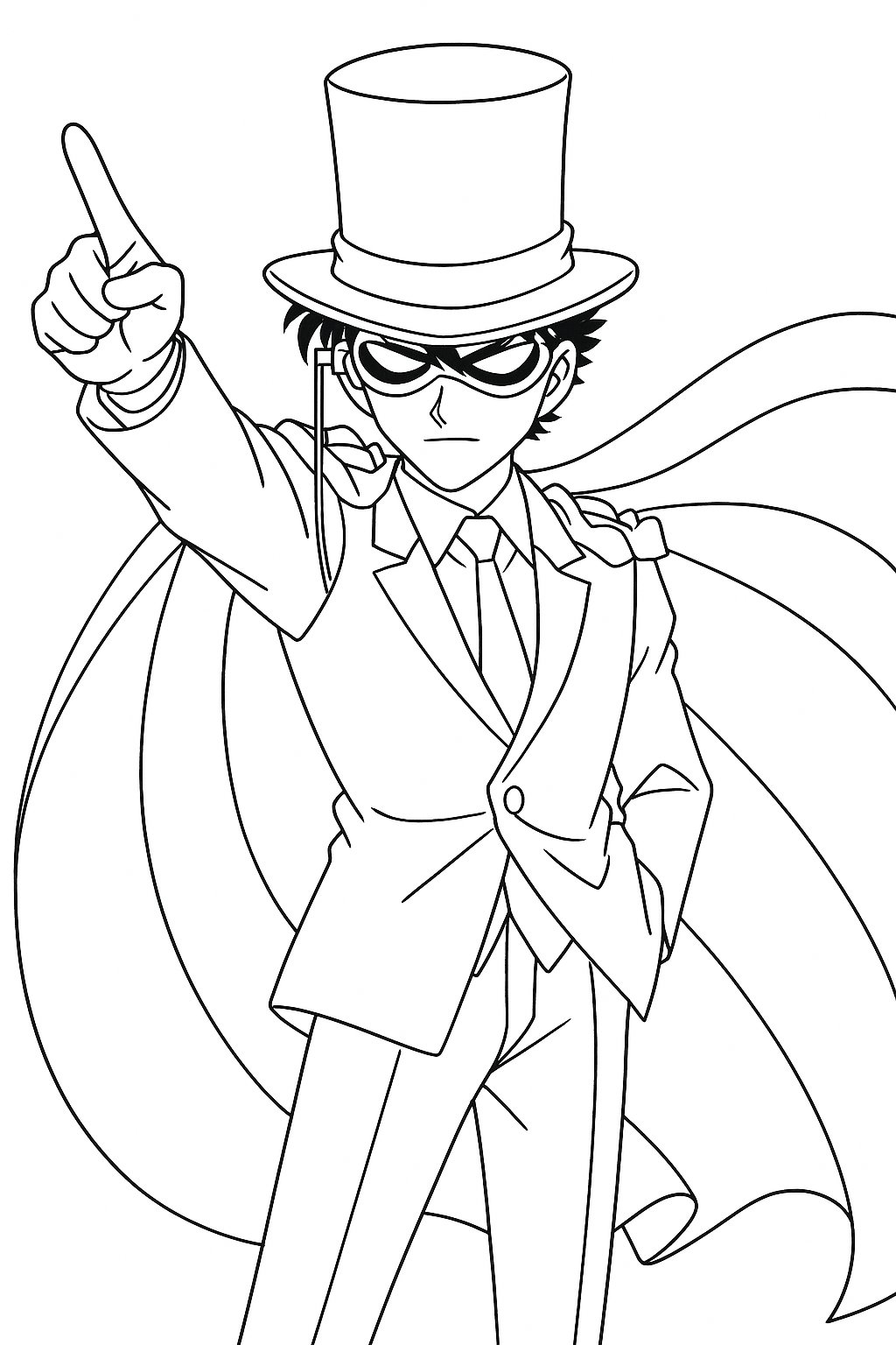 Tranh Tô Màu Kaito Kid Cho Bé Năm 2025