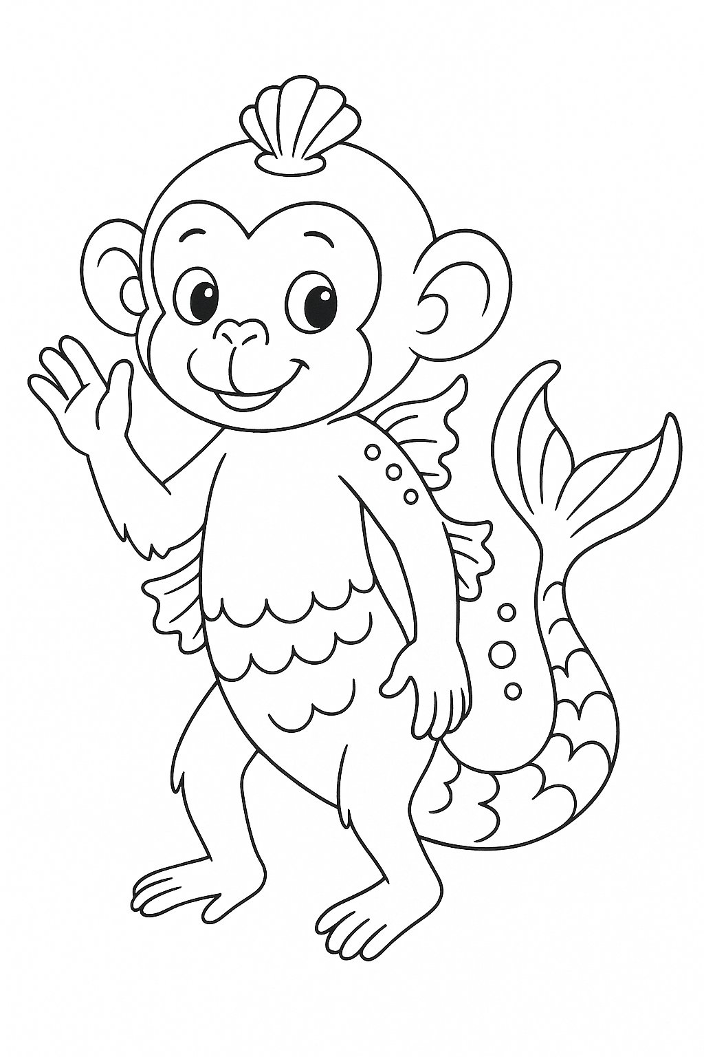 Tranh Tô Màu Con Khỉ Tô Màu Cho Bé Năm 2025 - Tải PDF Miễn Phí