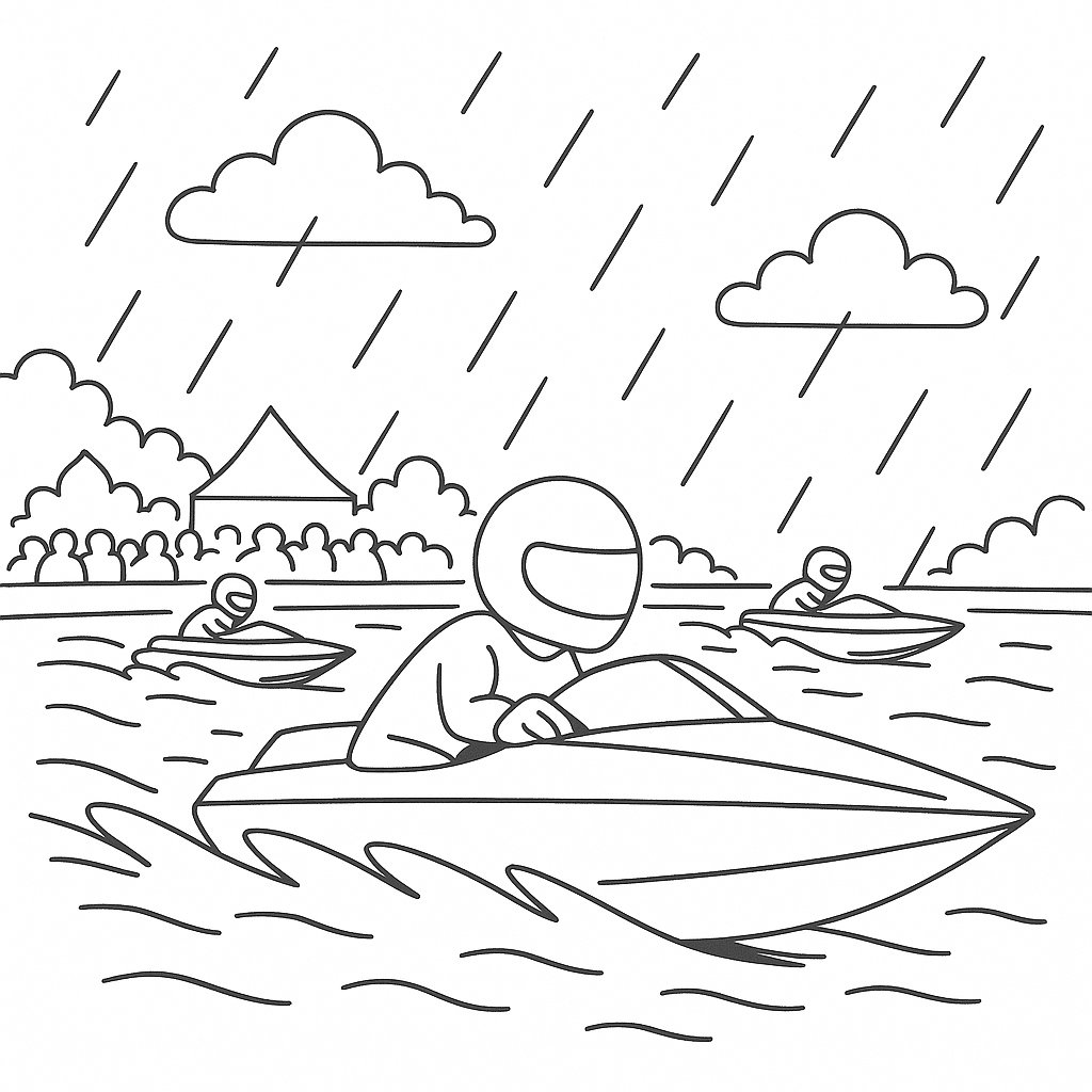 Lễ hội đua thuyền trong mưa