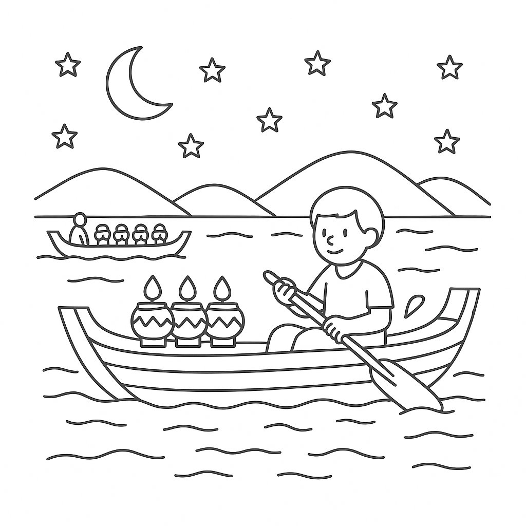 Lễ hội đua thuyền vào ban đêm