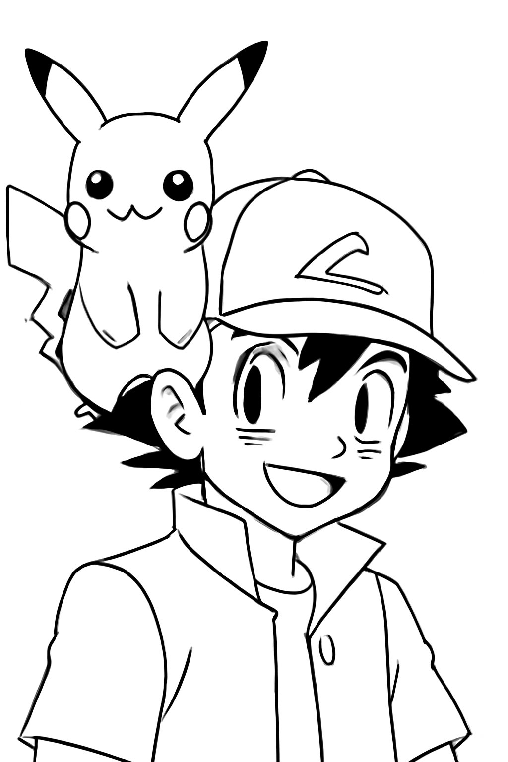 Pikachu trên lưng Ash