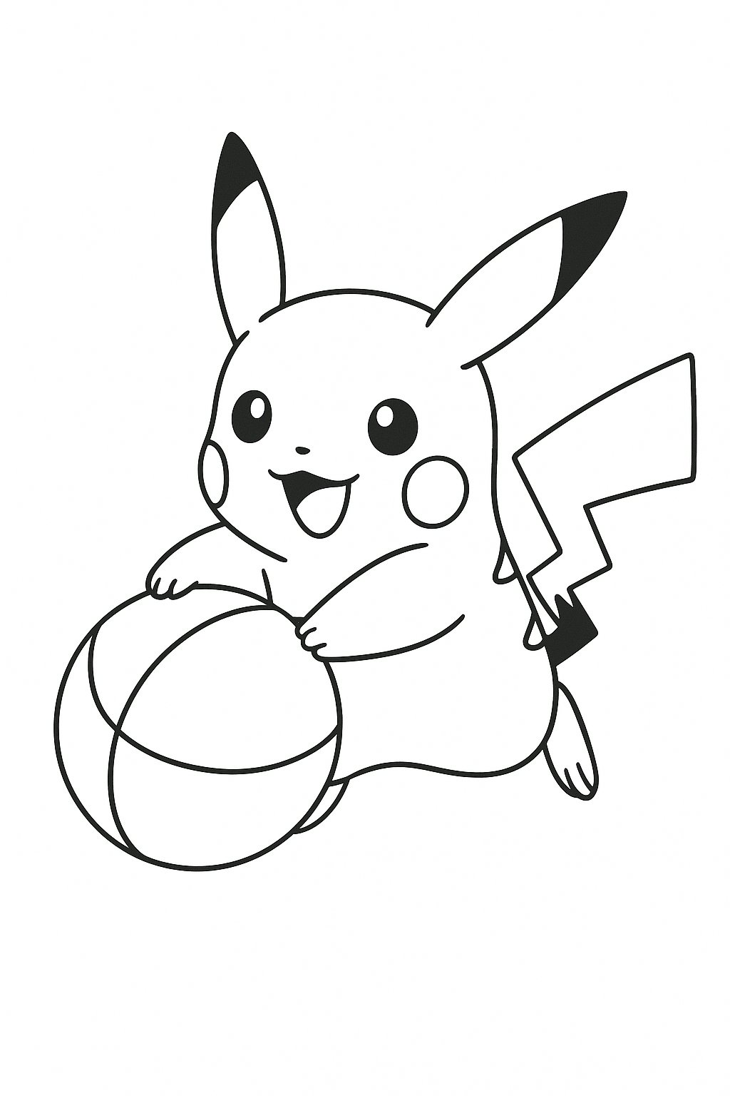 Pikachu với quả bóng