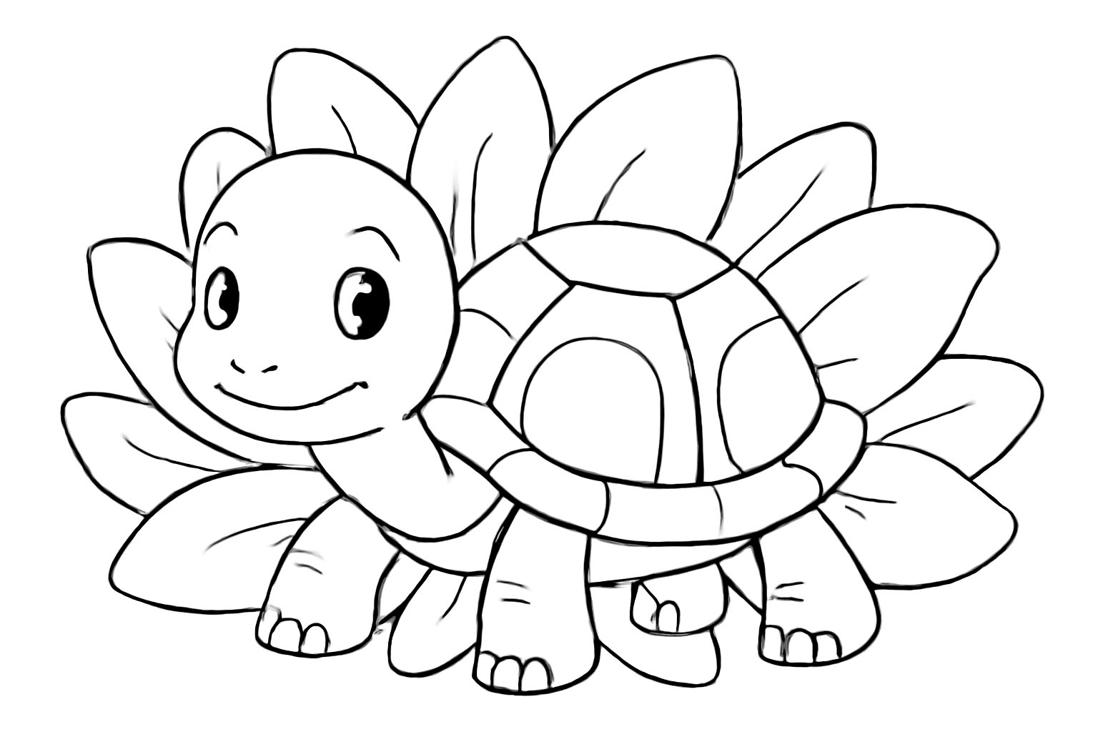 Con rùa tô màu cho bé – Hình tô màu đẹp 2025