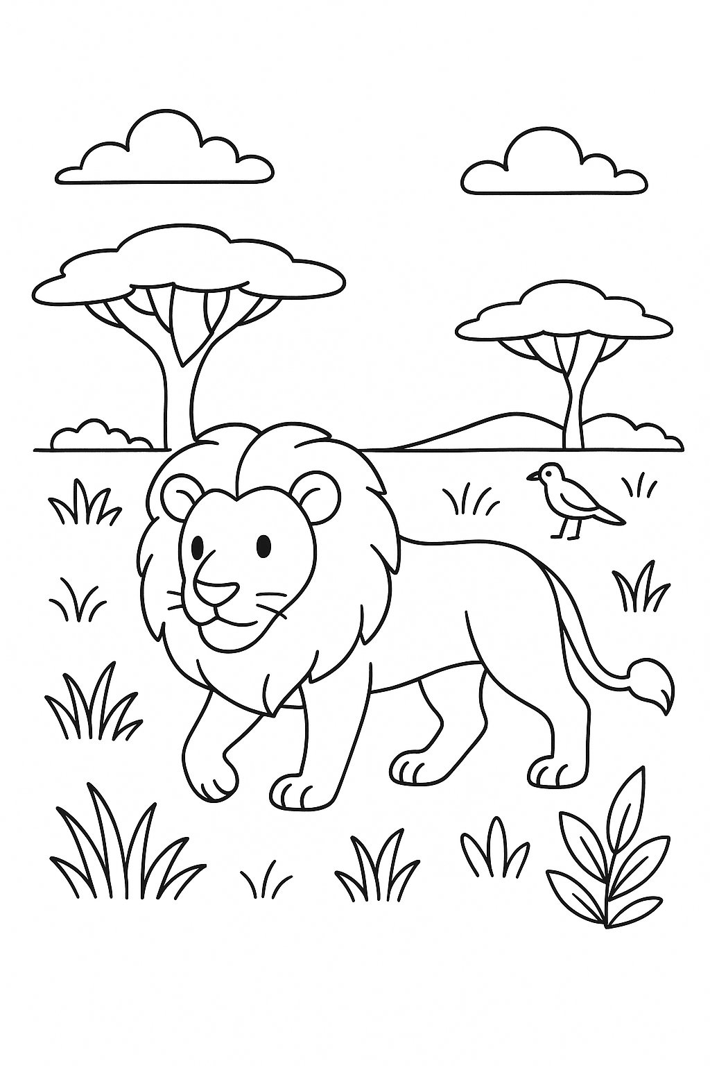 Sư tử trong khu rừng savan