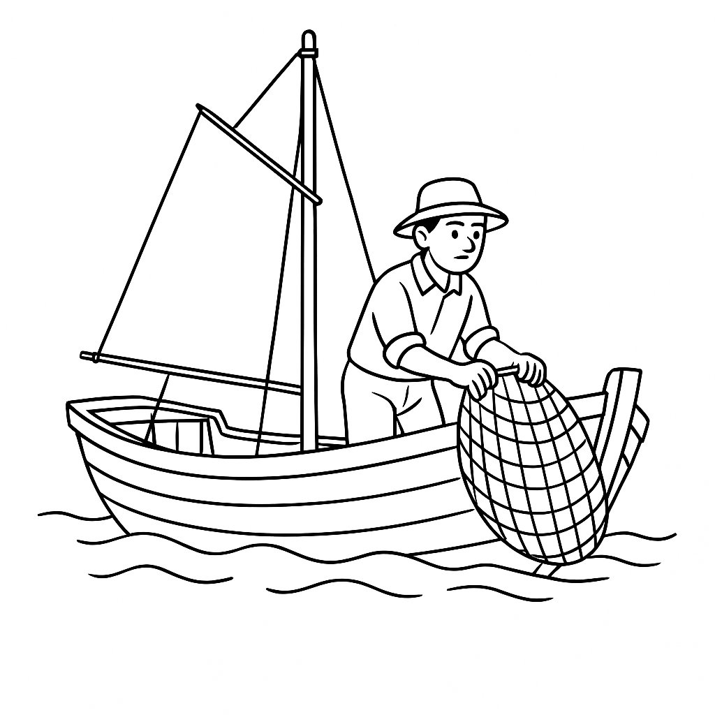 Thuyền chài truyền thống