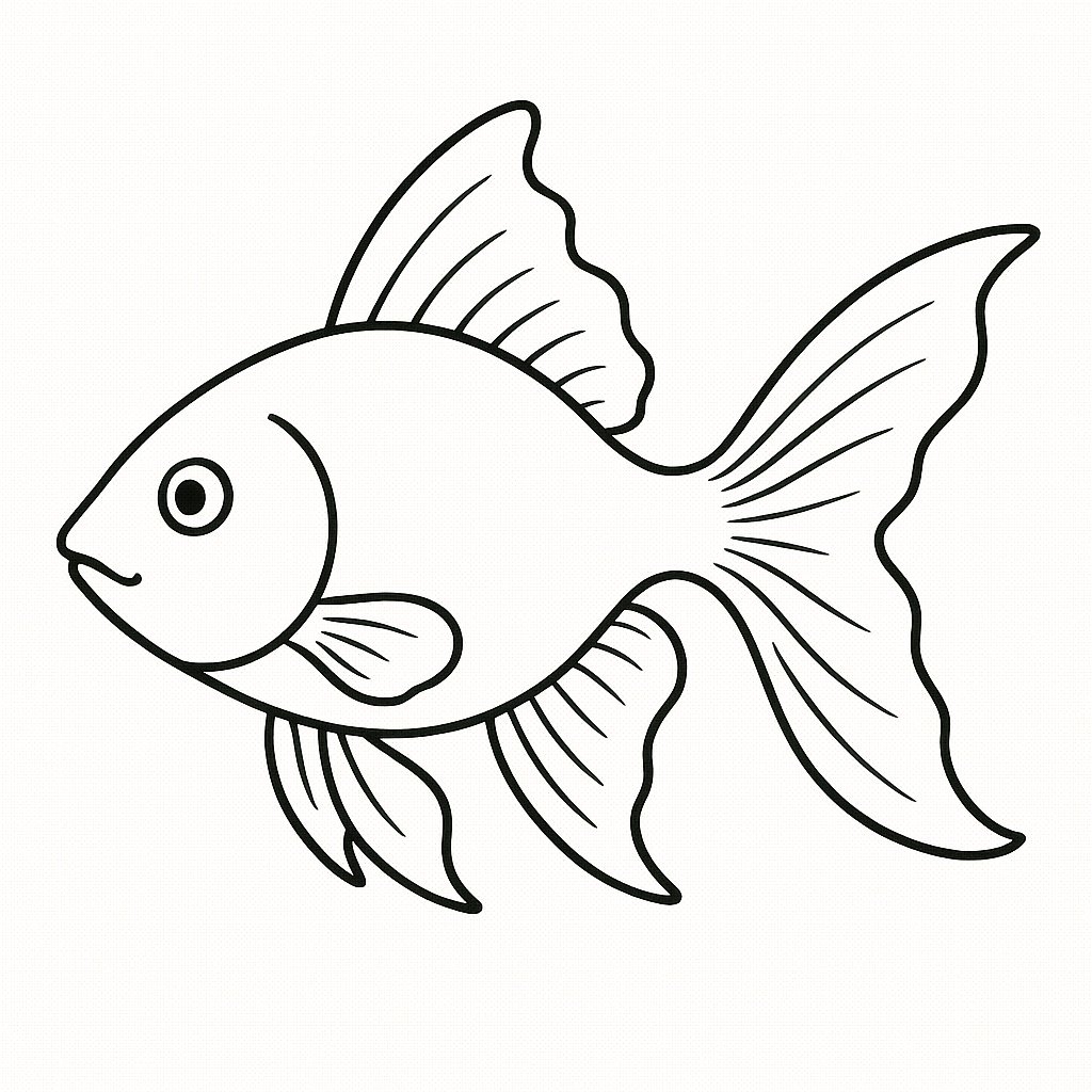 Tô màu cá vàng phong cách vintage