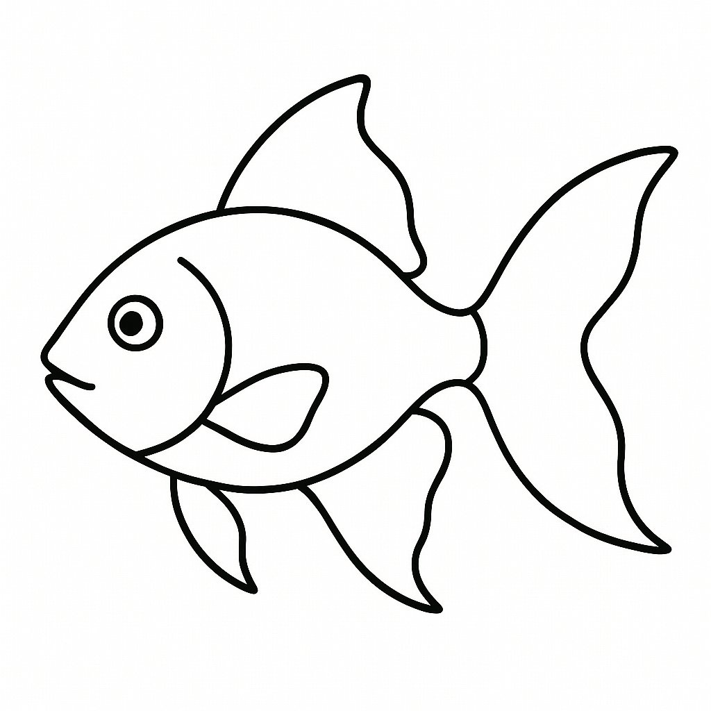 Tô màu cá vàng tối giản