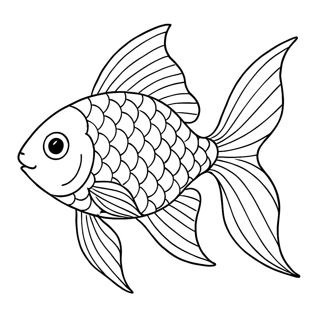 Tô màu cá vàng với ánh kim