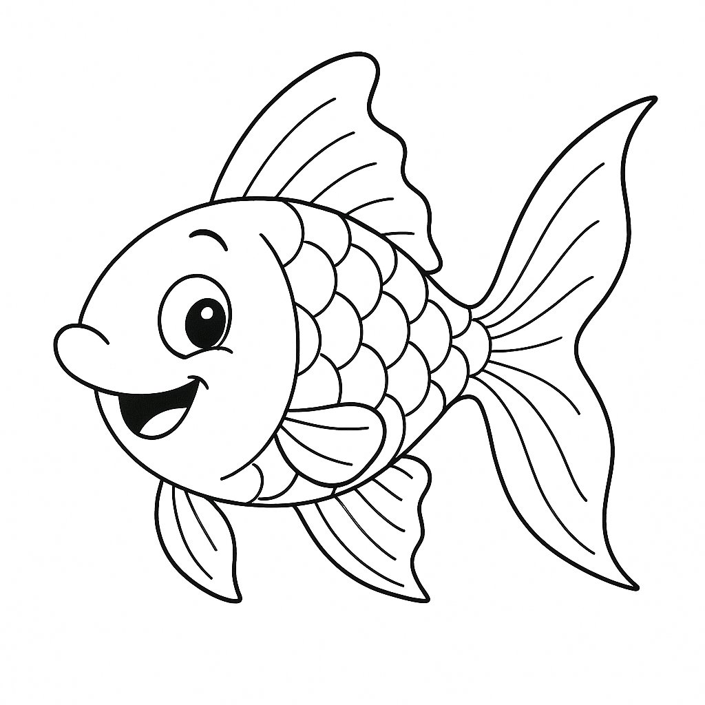 Tô màu cá vàng vui nhộn