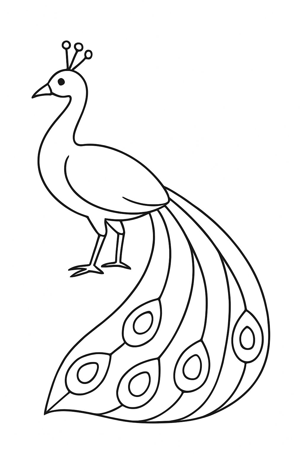 Tô màu con công tối giản