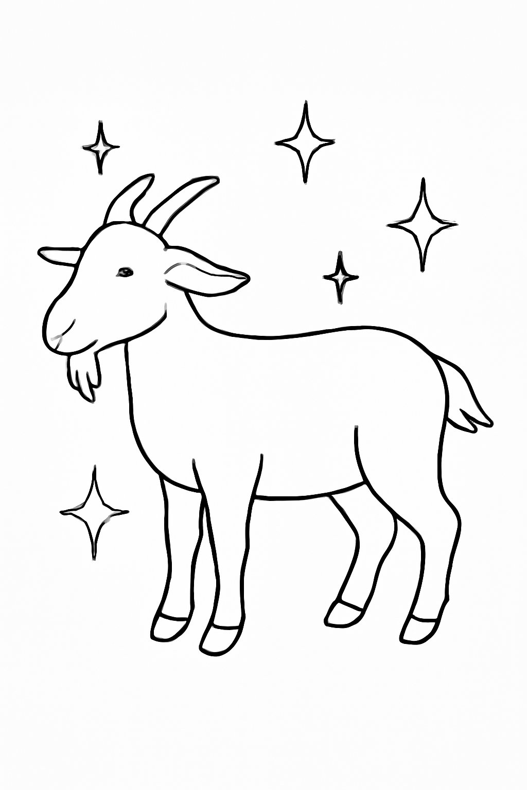Tô màu con dê với ánh kim