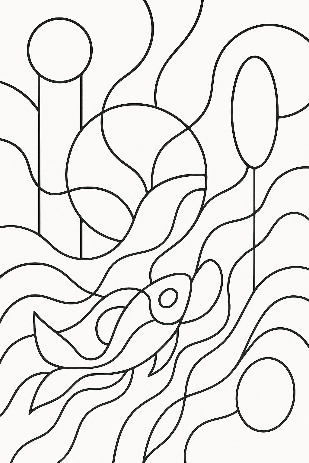 Tranh tô màu trừu tượng