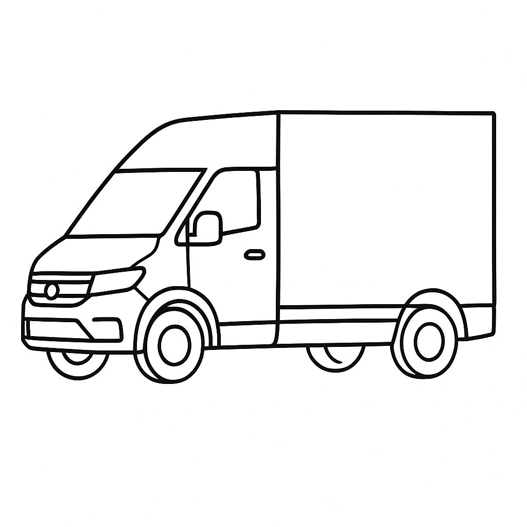 Tô màu xe tải cho bé - Tranh tô màu 2025