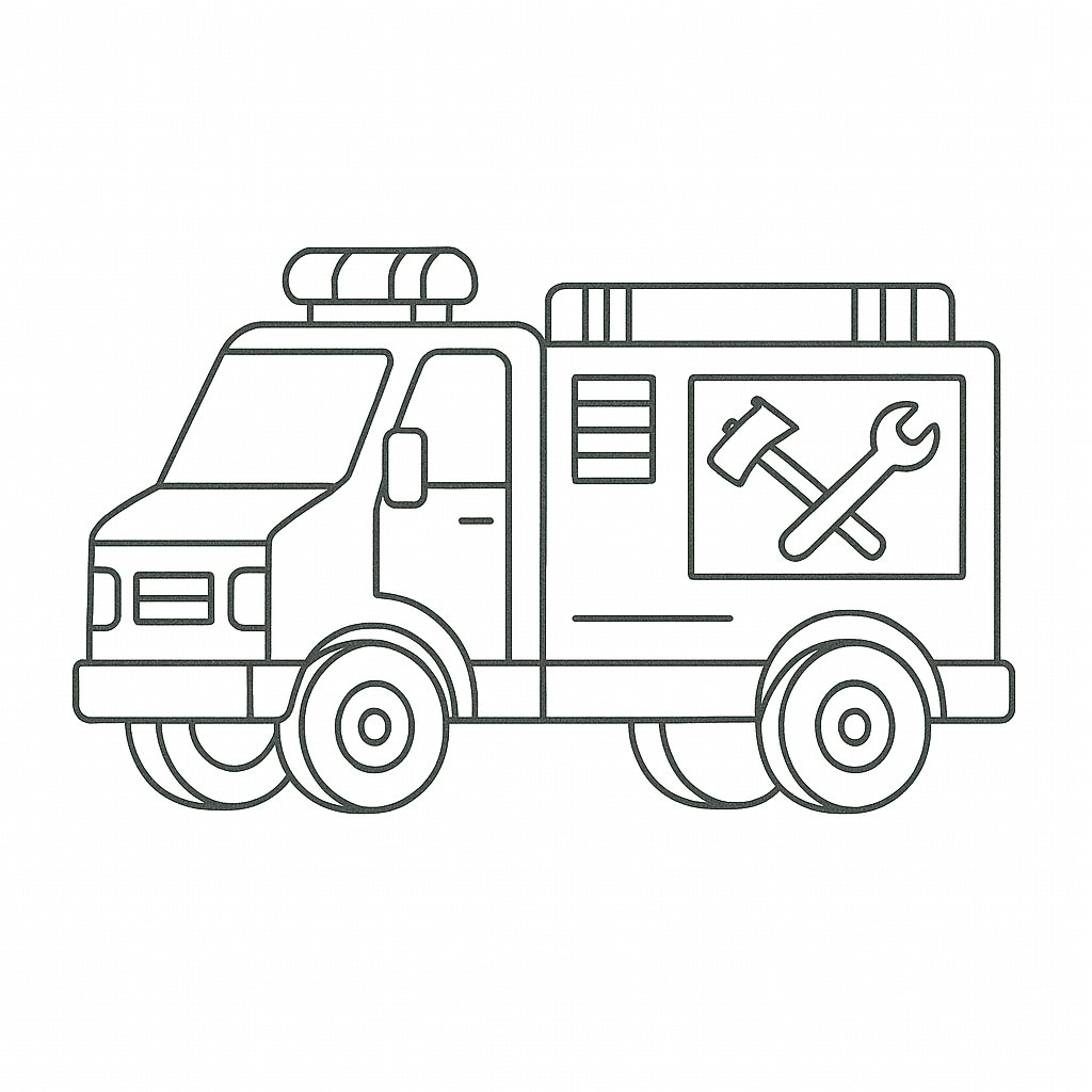 Xe tải phục vụ cứu hộ