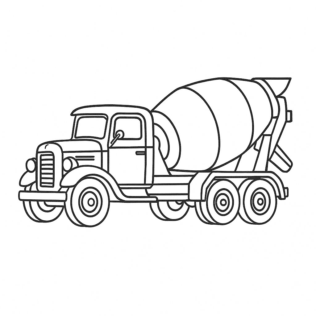 Xe trộn bê tông kiểu vintage