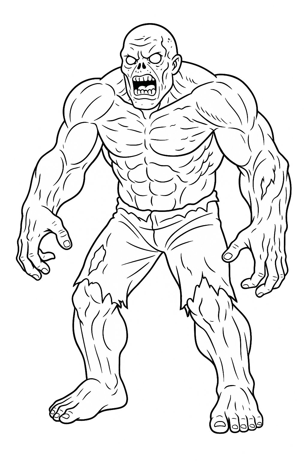 Tô màu zombie cho bé - Tranh tô màu zombie 2025