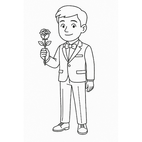 Tranh Tô Màu Bạn Trai Cho Bé Năm 2025 - Tải PDF Miễn Phí