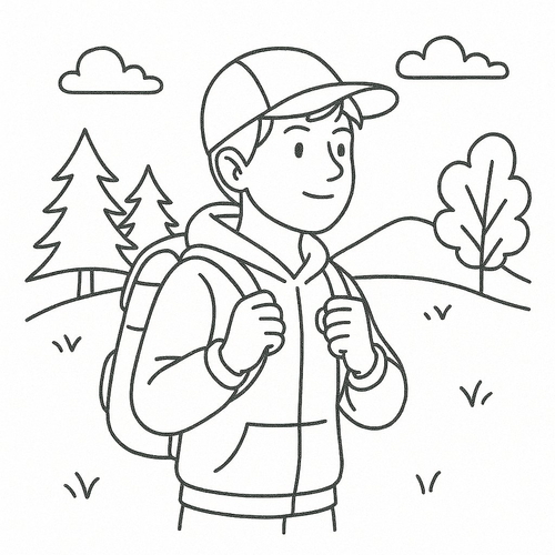 Tranh Tô Màu Bạn Trai Cho Bé Năm 2025 - Tải PDF Miễn Phí