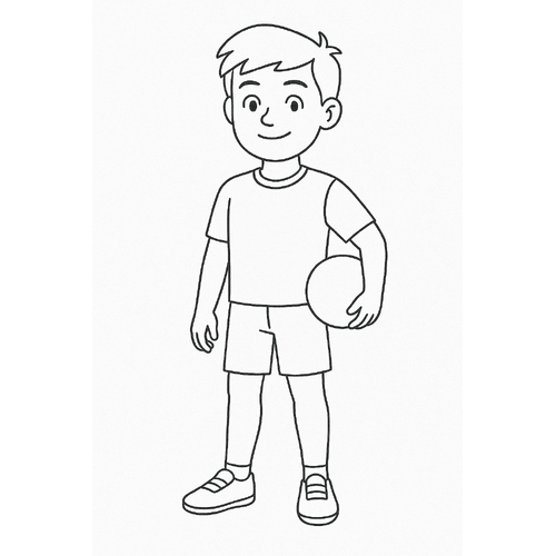 Tranh Tô Màu Bạn Trai Cho Bé Năm 2025 - Tải PDF Miễn Phí