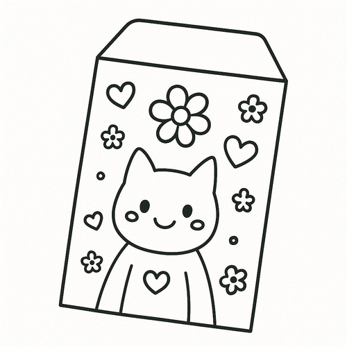 Tô Màu Bao Lì Xì Cho Bé Năm 2025 - Tải PDF Miễn Phí