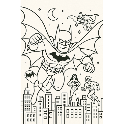 Tô Màu Batman Cho Bé Năm 2025 - Tải PDF Miễn Phí