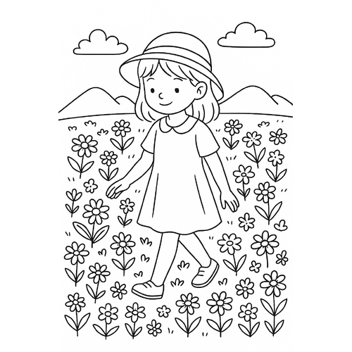 Tranh Tô Màu Cho Bé Gái 12 Tuổi 2025 - Hình Tô Màu Dễ Thương