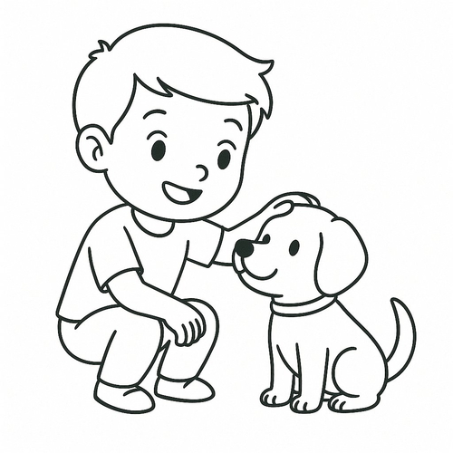 Tranh Tô Màu Bé Trai Bé Gái 2025 - Hình Tô Màu Cho Bé