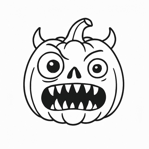 Tô màu bí ngô Halloween cho bé – Tranh tô màu 2025