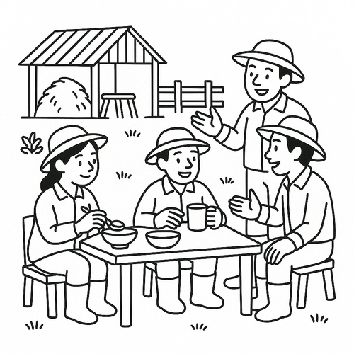 Tranh Tô Màu Nghề Nông Cho Bé Năm 2025 - Tải PDF Miễn Phí